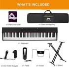 Mustar Full Size 88 Keys Semi-weighted Digital Piano Electric Keyboards W stand