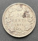 Canada 1872 H 25 Cents - 7 7 Variety - Silver - Victoria - Nice Details - Rare