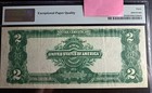 1899  2 Silver Certificate Note Bill Mini Porthole Fr 258 Pmg Very Fine-30 Epq