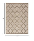 Nourison Home Easy Care Moroccan Natural Beige 4  X 6  Area Rug Trellis Easy Cle