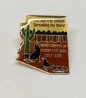 Vintage Bpoe Elks Lodge  2532 Tucson East Az Epoxy Lapel Pin Cactus Wolf Craw