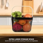 Mesh Steel Harvest Basket With Wood Handle hanging Kitchen Baskets Outdoor Ba   
