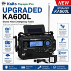 Kaito Voyager Pro Ka600l Emergency Weather Radio Solar Crank Noaa New