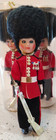 4 Vintage English Royal Guard Souvenir Doll Eyes Open   Close  W  Sword 7  1970s