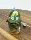 Phb Porcelain Hinged Trinket Box Garden Basket And Shovel