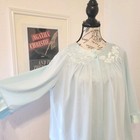 Vintage 1960s Gossard Artemis Blue Nylon Peignoir Babydoll Robe Mod Usa