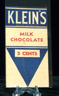 Klein s Milk Chocolate 5 Cents Sign  Htf
