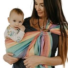 Adjustable Soft Cotton Baby Wrap Ring Sling Carrier  8-35 Lbs  Summer Rainbow De