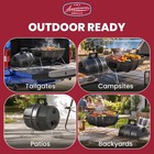 Americana Grills Keg A Que Charcoal Bbq Portable Grill  186 Square Inch  Black