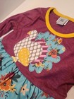 Toddler Turkey Floral Thanksgiving Dress Teal Dash Of Glitter Size 12-18 Mo 