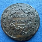 Scarce U s  1935 Very High Grade Classic Head Half Cent Damaged