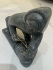 Vintage Signed Inuit Soapstone Carving