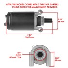 Starter For Kohler Ch410 430 450 1209821s 12-098-19s 12-098-21 1209819s 1209821
