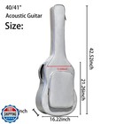 Moosiker 39 40 41 Inch Acoustic Guitar Case Soft Classical Guitar Case Gig Ba