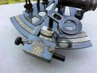 Collectible Antique Nautical Brass 5 Inch Working Sextant Marine With Wooden Box