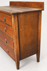 Antique Solid Wood Dresser Chest Of Drawers With Brass Pulls Vintage Furniture