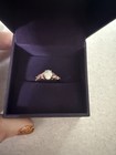 Zales Rose Gold Round White colorless Diamond Prong Engagement Ring Size 7