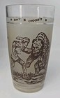 Vintage Davy Crockett Glass Brown Tumbler Approx  Size  5  X 2 -3 4  U163 5
