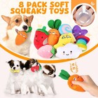 Dog Squeaky Toys 8 Pack  Puppy Plush Squeaky Toys For Medium Small Dogs  Cute   