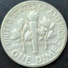 1956-p Roosevelt Dime 90  Silver Us Mint Denver Fine Circulated Free Shipping 1d