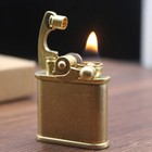Vintage Brass Kerosene Lighter Windproof Retro Flint Wheel Pocket Cigarette Gift