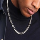15mm 26 Inch Mens Miami Cuban Link Chain Solid Stainless Steel Necklace Hip Hop