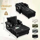 Oversized Chaise Lounge Chair Sofa Corduroy Couch With Usb  Cup Holder   Ottoman