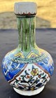 Vase Kutahya Handpainted Vtg ant  Turkey Ceramic Glazed Folk Art 6 75  Colorful