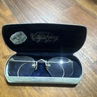 Vintage Shuron Durex Ful-vue Rimless Glasses 1 10 12k Gf Gold Filled 20mm Case