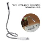 Flexible Usb Led Reading Light Gooseneck Lamp For Laptop Pc Power Bank White