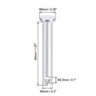 Single Hole Clevis Pins 5mm X 40mm Flat Head Zinc-plating Solid Steel Pin 12pcs