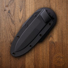 S-tec Fixed Knife 5  Satin Stainless Spear Point Steel Blade Black Nylon Handle