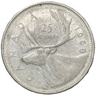 1968 Canada 25 Cents Queen Elizabeth Ii - Silver Quarter Coin