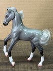 Vtg Empire Toy Grand Champion Horse Grey White Spots Movable Head Plastic 1996