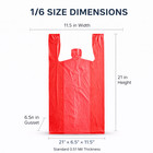 1 6 Large Red T-shirt Bags 0 51 Mil 21x11 5x6 5 Plastic Grocery Retail Bulk
