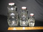 Snow Crest Bear Glass Still Banks Lot Set Vintage 3 Sizes Salem Mass