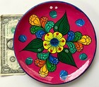 Authentic Colorful Mexican Folk Art Talavera Bird Wall Hanging Hang Plate P3