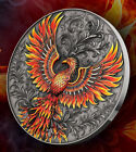 2023 Niue Phoenix Rising From The Ashes Coin Antiqued   Colorized 1 Oz Silver