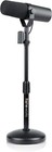 Gator Desktop Microphone Stand With Round Weighted Base   Adjustable Height