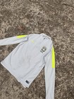 Nike Cbf Brazil Drill Jacket Top Size Med 1 4 Zip Gray Soccer 2018 Brasil Futbol
