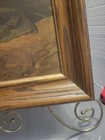 Vintage Framed Jesus Praying In The Garden Of Gethsemane Walmut Frame 