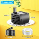 Submersible Pump 3w 50gph W  Tubing For Aquarium Fish Tank Pond Fountain Hydropo