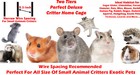 Sturdy 2-tier Tight 1 2-inch Bar Rat Ferret Chinchilla Mice Hammock Critter Cage