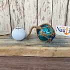 2    Glass Fishing Floats- Nautical Fish Net Buoy Decor - Pink  Orange  Blue  Aqua