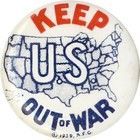 1939 Wwii American Neutrality Keep U s  Out Of War Buttons Store Display