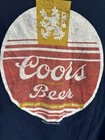 Coors Banquet Beer Vintage Design Navy Breweriana Graphic T-shirt Xl