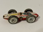 Vintage Litho Tin Race Car 2 5    Red And White Color 