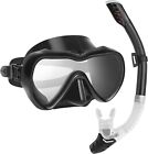 Adult Tempered Glass Diving Set Scuba Anti-fog Goggles And Snorkeling Mask Tube