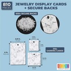 810-pcs Earring Display Cards  Earring Holder Cards For Selling  Marble