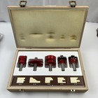 Made In Italy Freud 94-100 5 Piece Adjustable Cabinet Door Router Set Wooden Box